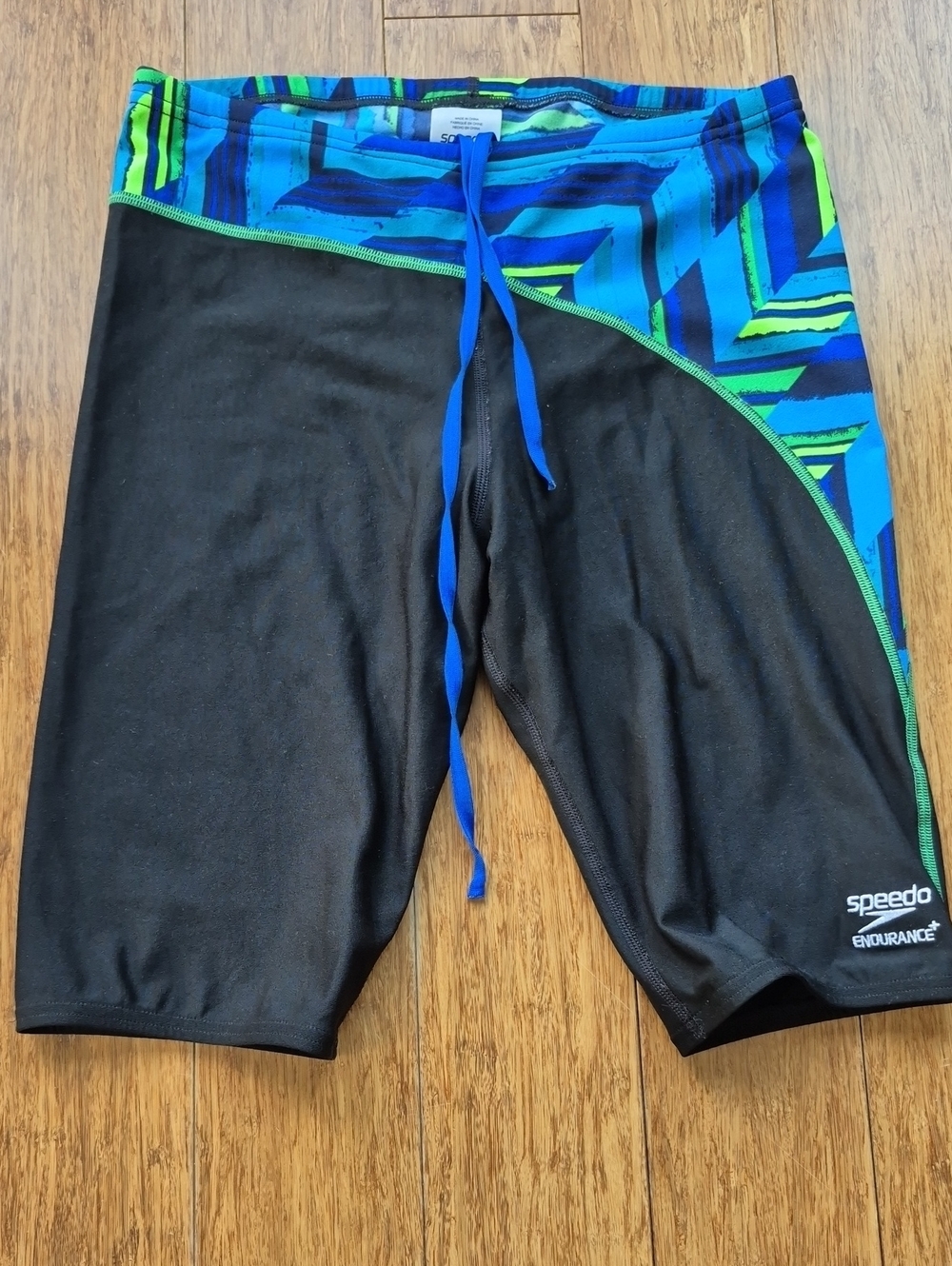 Speedo Boy’s Swim Suit — Black, Blue & Green
